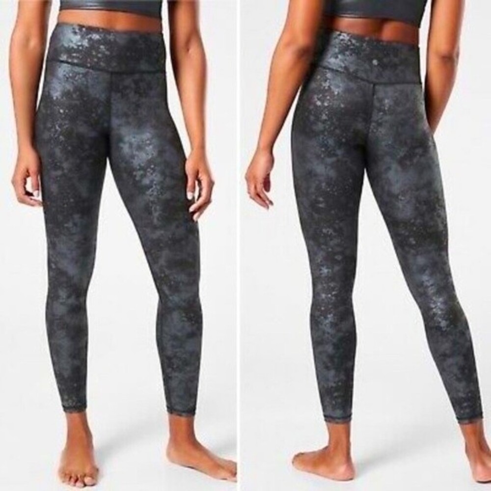 Athleta Elation Ultra High Rise Misty Lace Ultra Black Tight XS NWOT